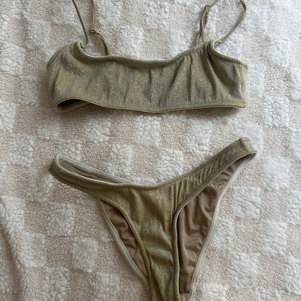 Gold Shimmer Triangl Bikini
